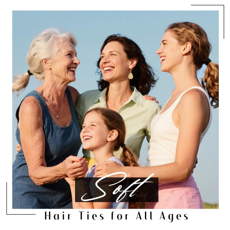 Dreamlover Hair Ties for Thick Hair, Hair Bands for Women's Hair, Ponytail Holders, Ouchless Black Hair Ties for Girls No Damage, 50 Pieces - Image 5